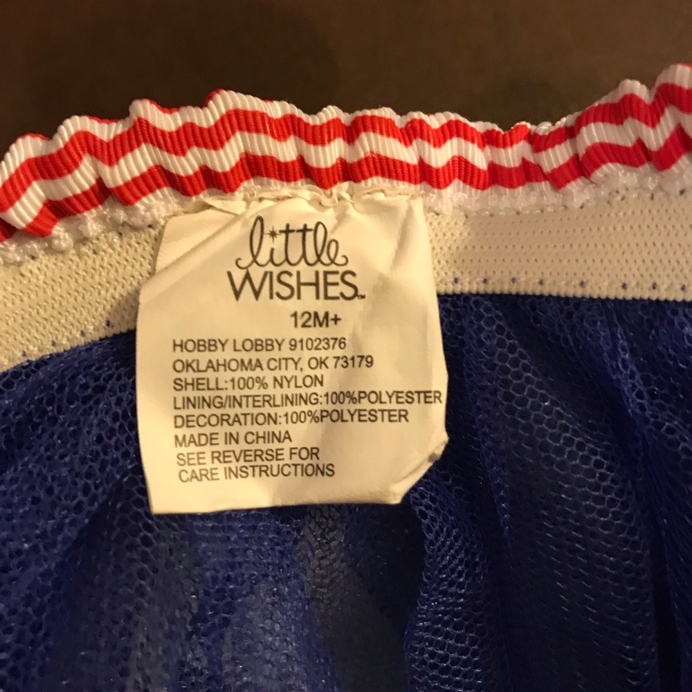 Girls Size 12M + Red, White, & Blue Tutu - Picture 6 of 6
